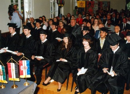 Graduation ceremony at McDaniel, Budapest 