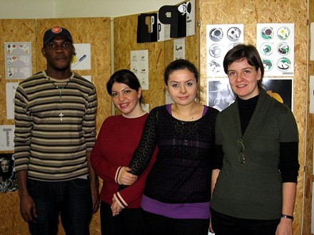 Kelechi Ahunanya, Vahideh Ahmadpour, Mona Monsefi, and Professor Köszeghy 