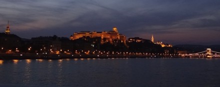 Buda' s castle hill, illuminated 