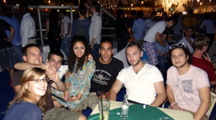 The open deck after sunset